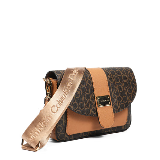 Calvin Klein Mono Crossbody Bag – Webbing Logo Strap