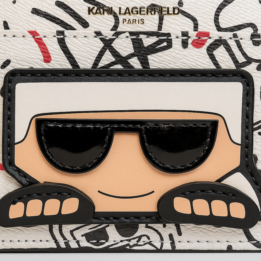Karl Lagerfeld K/Ikonik Graffiti Card Holder