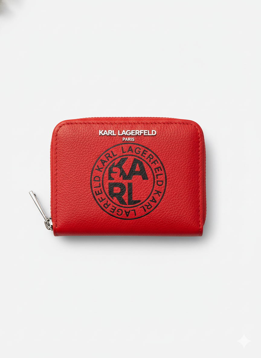 Karl Lagerfeld Circle Logo Zip Wallet