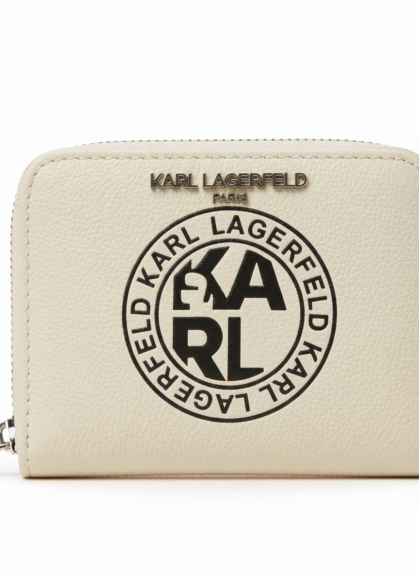 Karl Lagerfeld Circle Logo Zip Wallet
