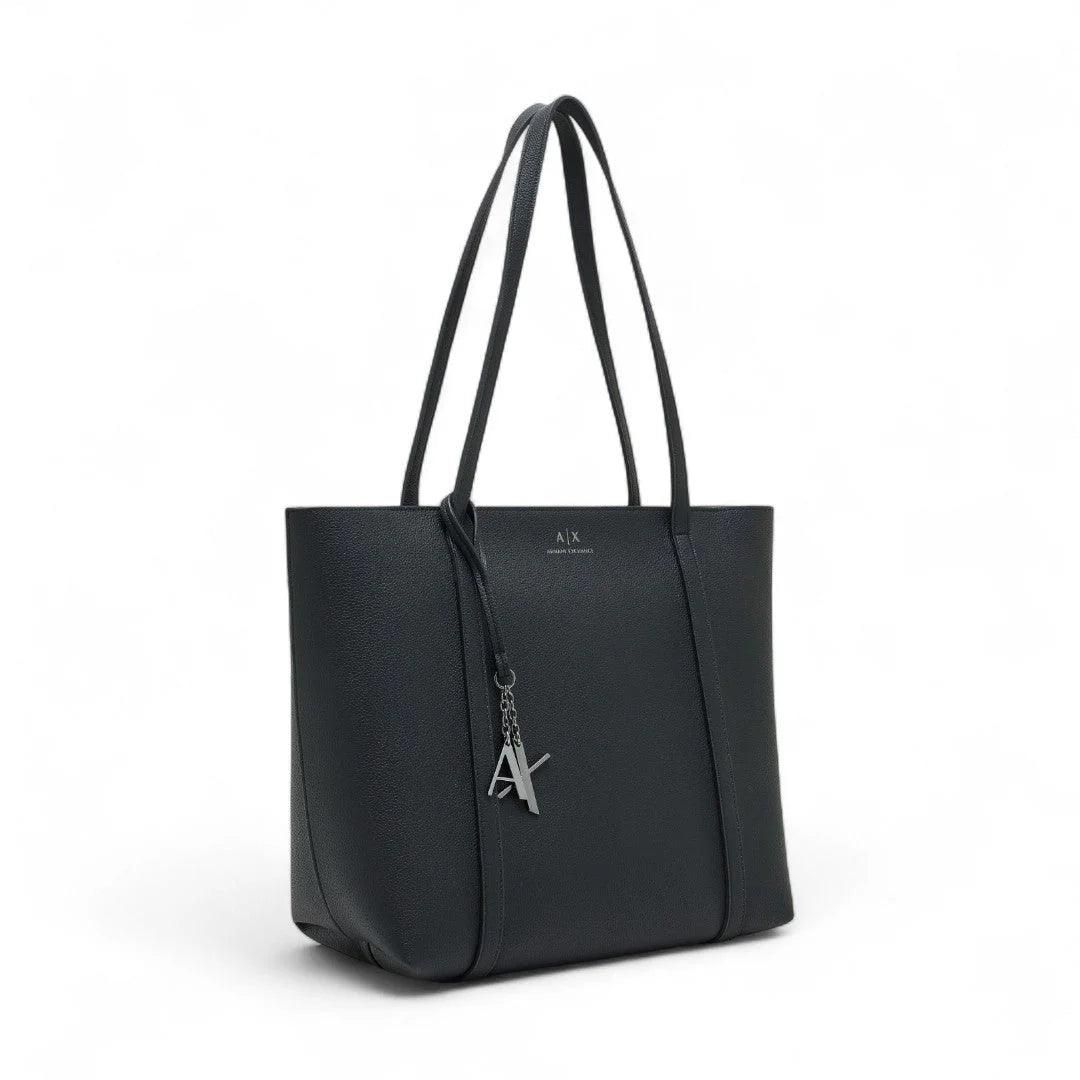 Armani Exchange Shoppers Top Handle Tote Bag - Black