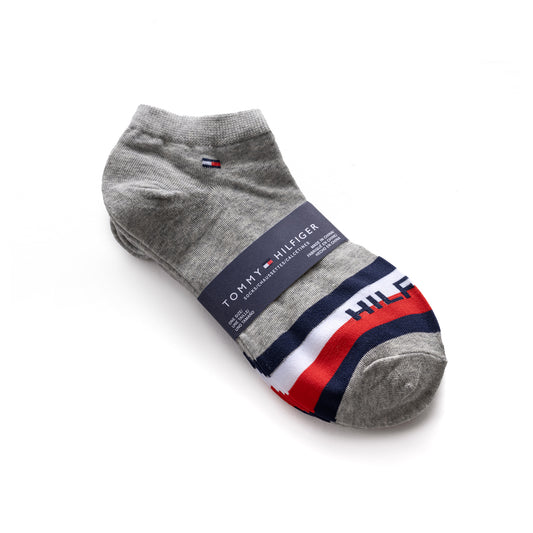 Tommy Hilfiger Flag Logo 3-Pack Socks - Gray