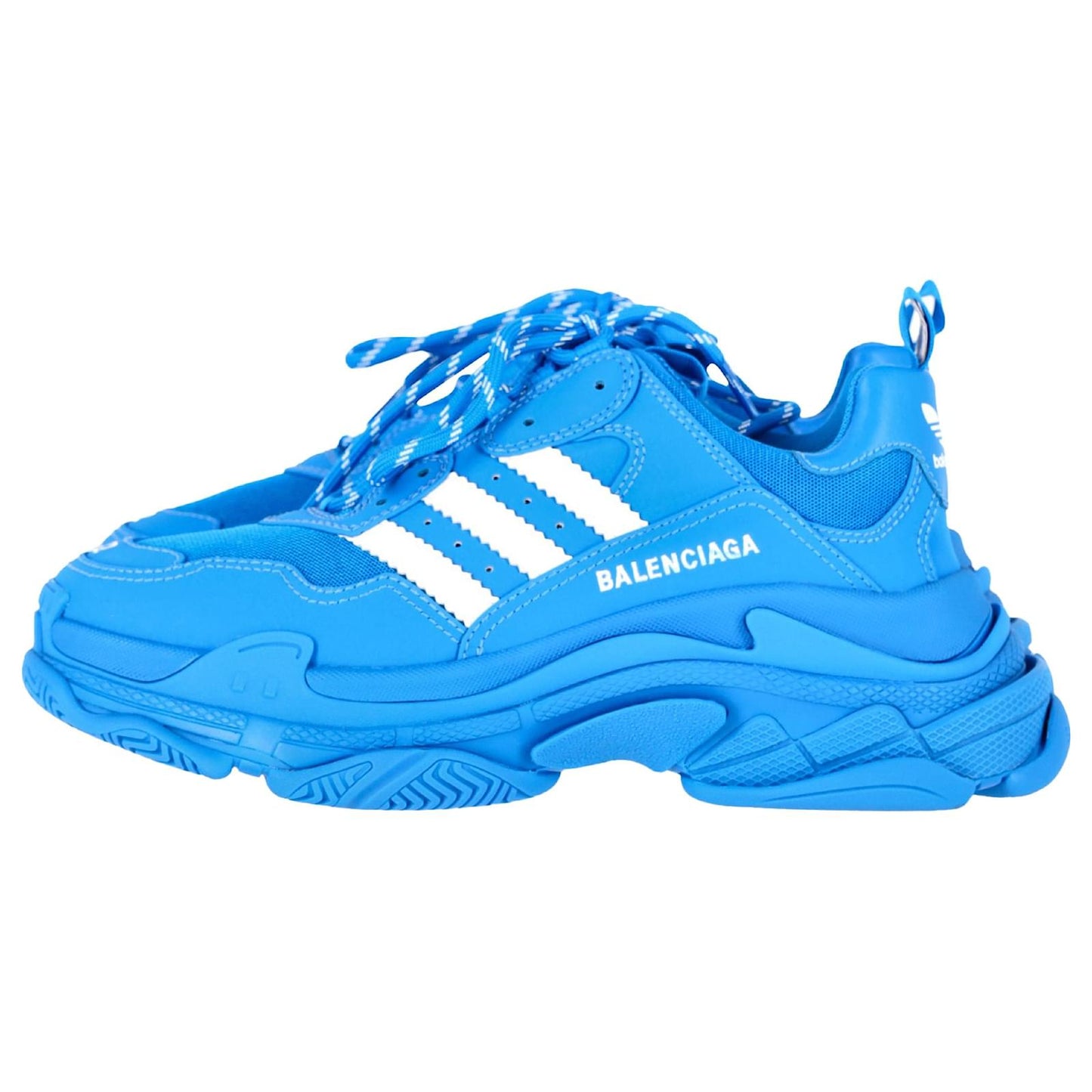 Balenciaga x Adidas Triple S Sneakers in Blue Polyester (Mirror Original)