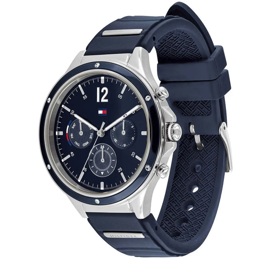 Tommy Hilfiger Silver & Blue Multifunction Watch - 1782281