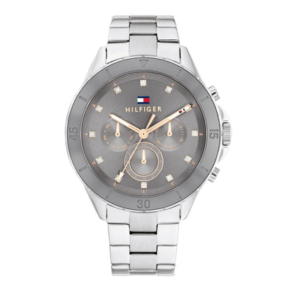 Tommy Hilfiger Women’s Sporty Silver Watch with Gray Dial - 1782742