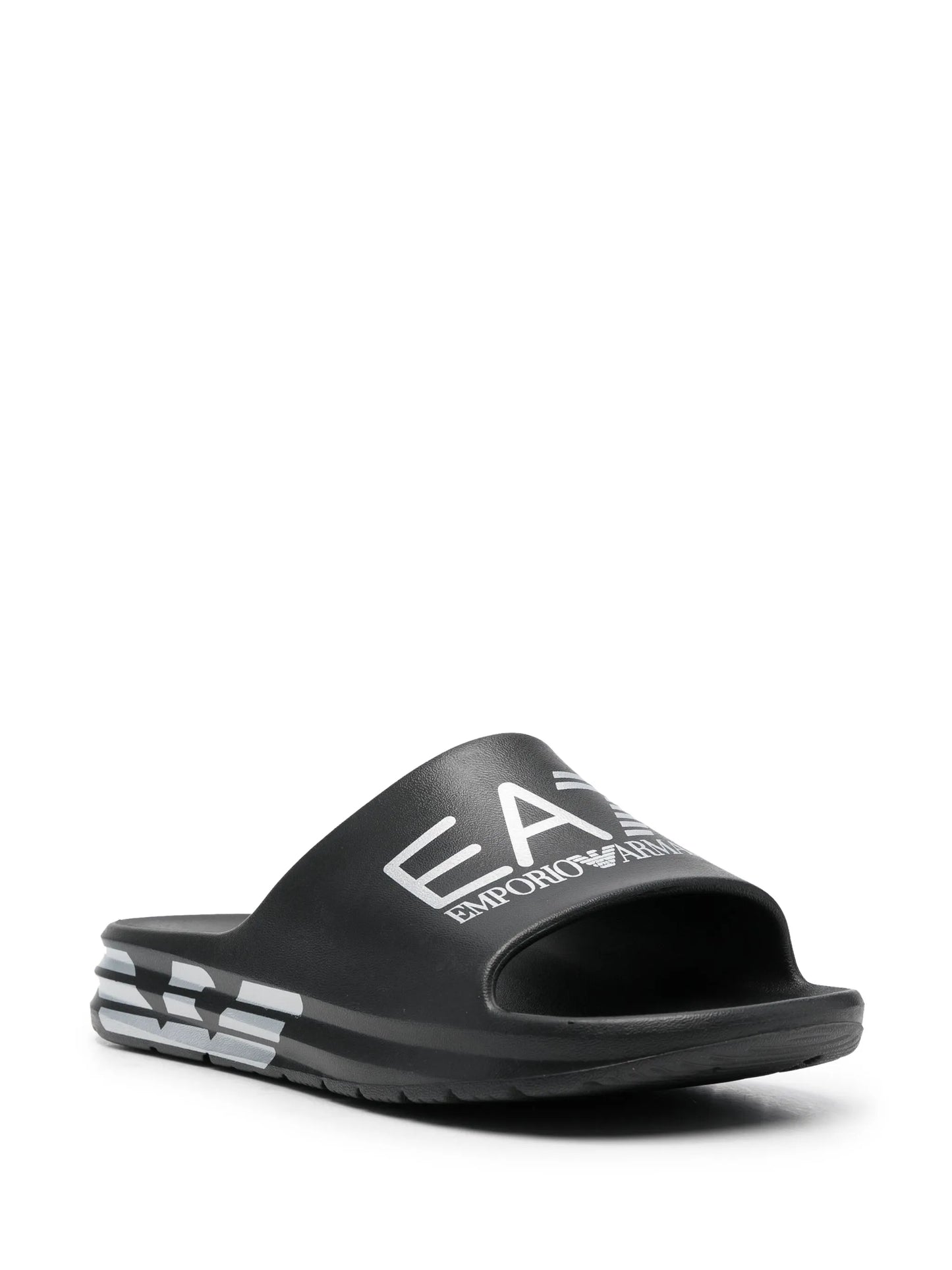 EA7 Emporio Armani Crusher Distance slides with big-sized logo - أسود