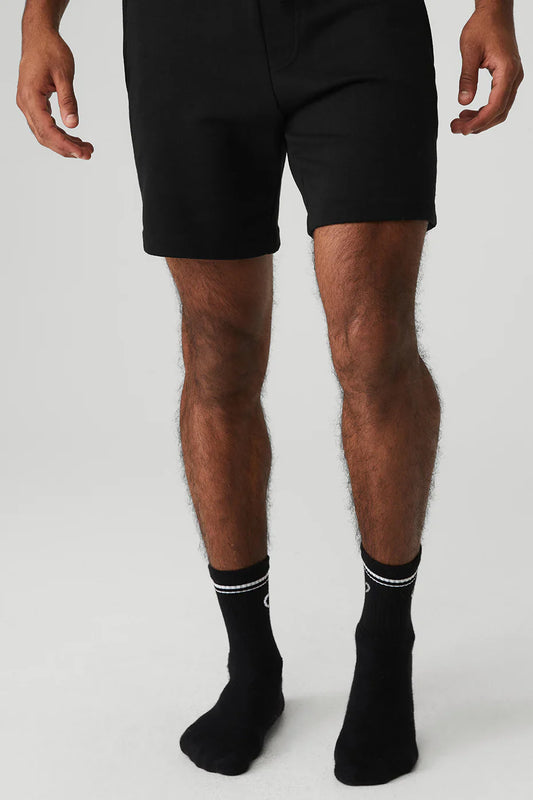 Alo Yoga | Unisex Half-Crew Throwback Sock Black/White