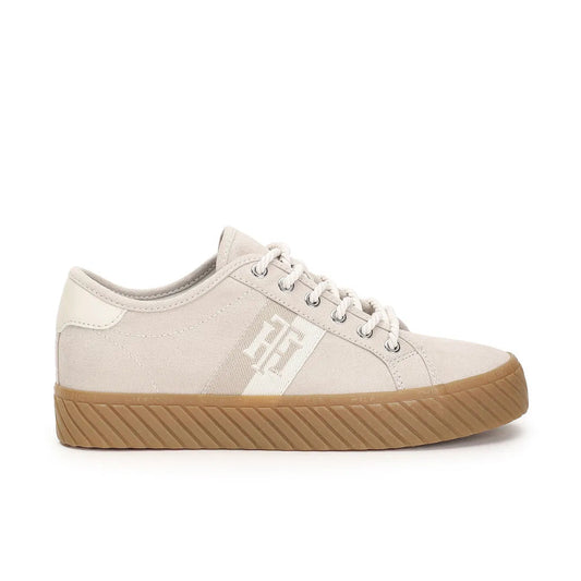 Tommy Hilfiger Women Solid Lace Up Hartliy Sneakers - Beige