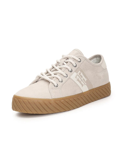 Tommy Hilfiger Women Solid Lace Up Hartliy Sneakers - Beige