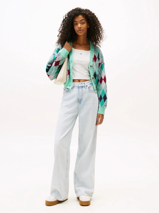 Tommy Jeans, Leather flatform sneakers = Caramel, Off-white, Mint green