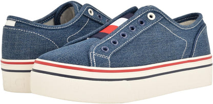 Tommy Hilfiger Women's Balie Casual Platform Slip on Sneakers - Navy Stripe Multi