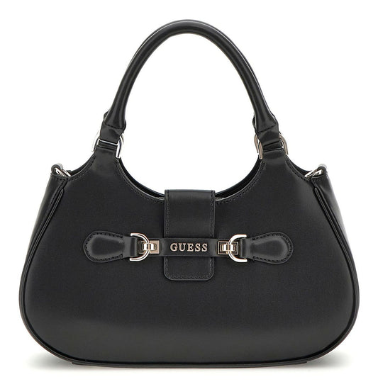 GUESS Nolana Girlfriend Satchel Latte Logo - Black