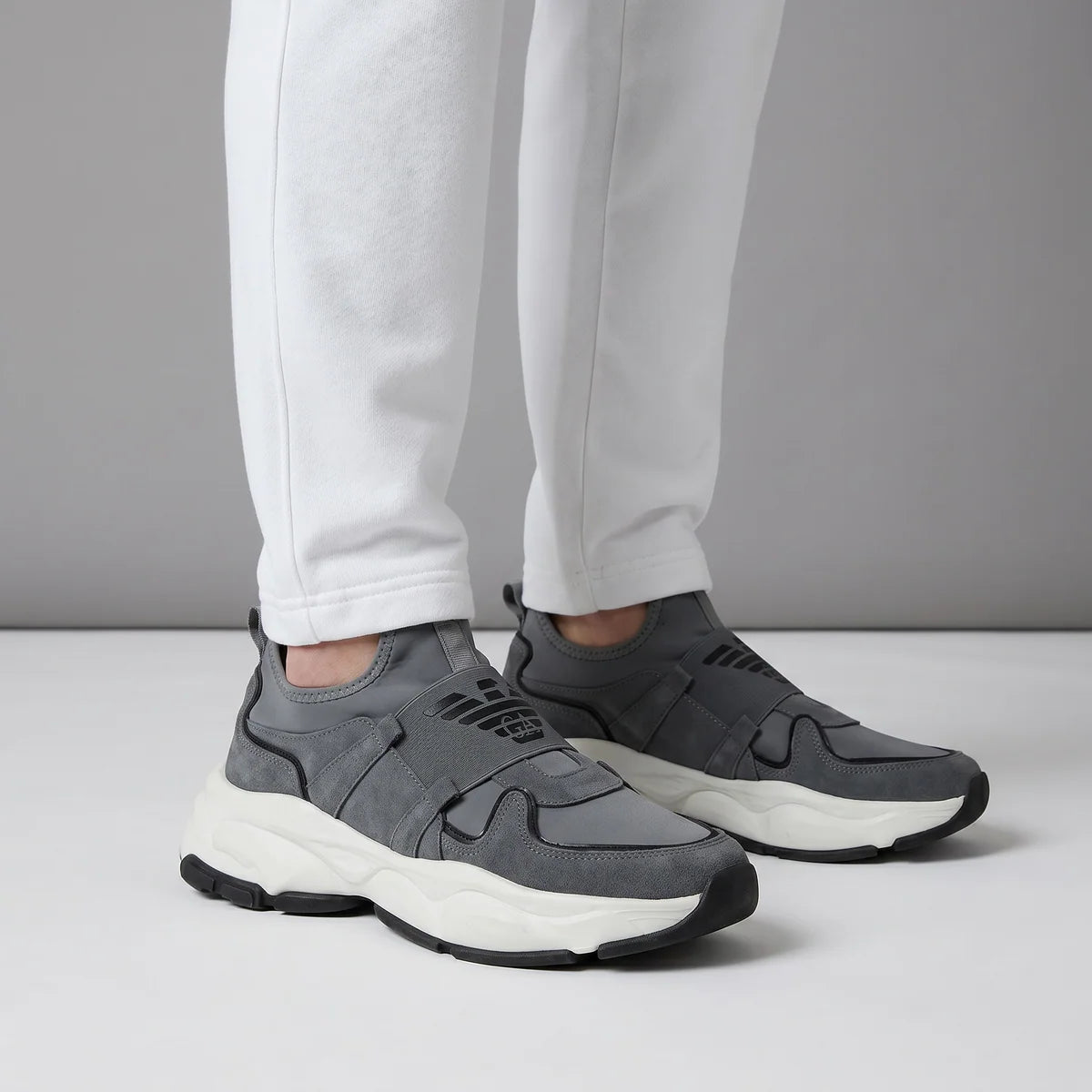 Emporio Armani Slip-On-Sneakers - Grey (Mirror Original)