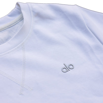 Alo Yoga Essential Short & Crew Neck Tee Set - Crisp White