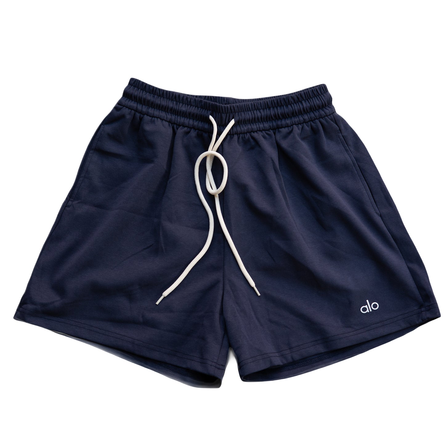 Alo Yoga Essential Short & Crew Neck Tee Set - Navy Blue