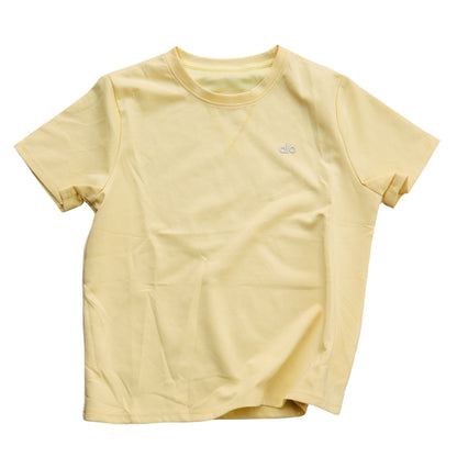Alo Yoga Essential Short & Crew Neck Tee Set - Butter Yellow