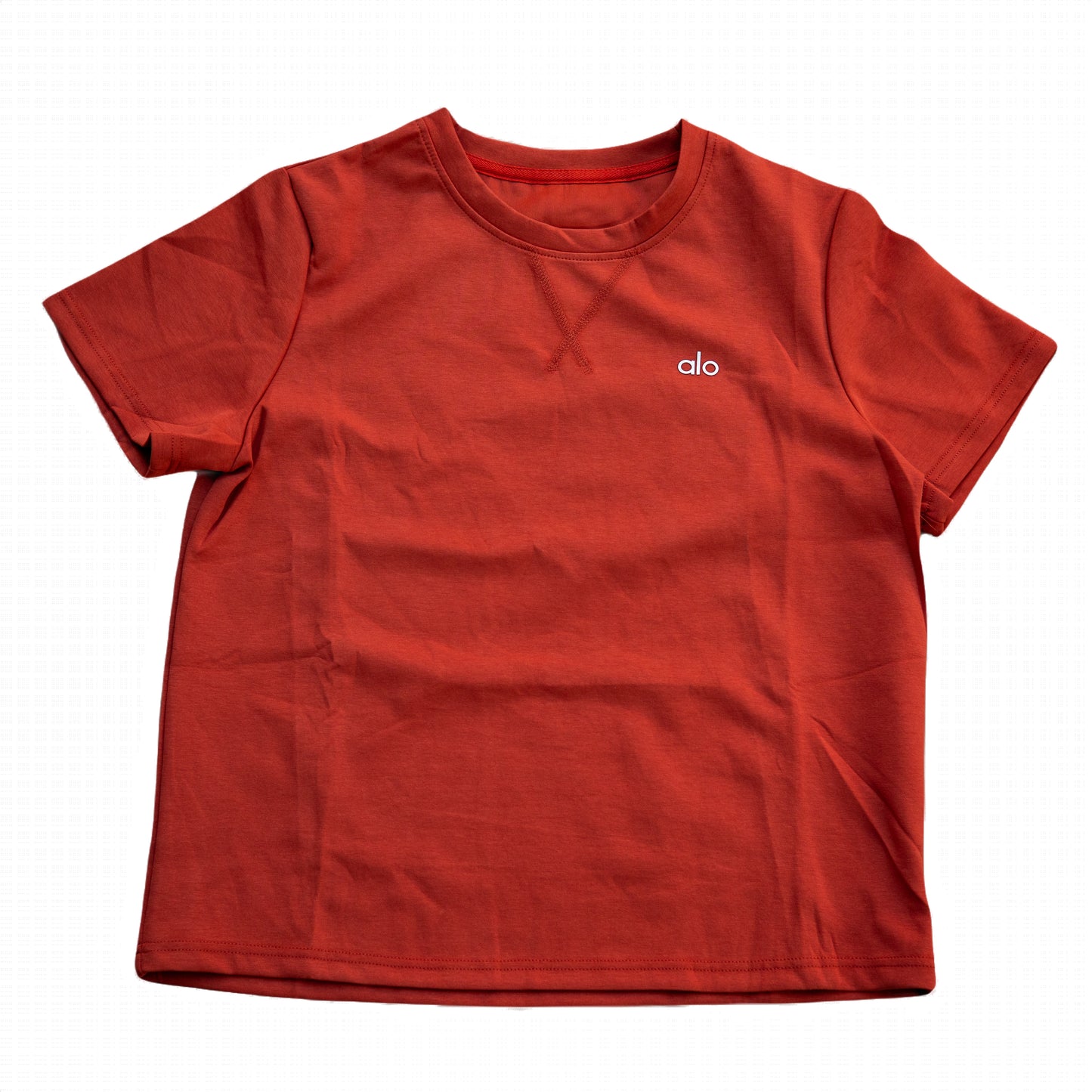 Alo Yoga Essential Short & Crew Neck Tee Set - Burnt Orange