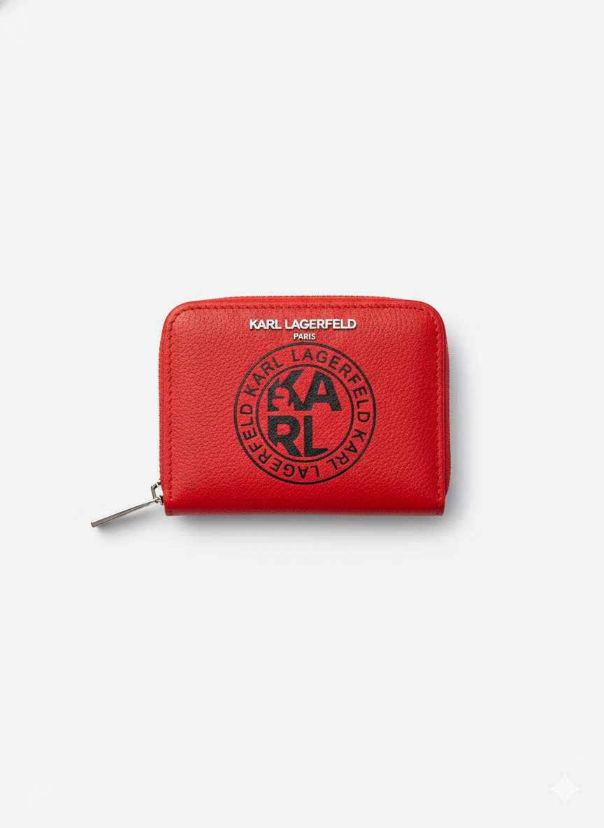 Karl Lagerfeld Circle Logo Zip Wallet