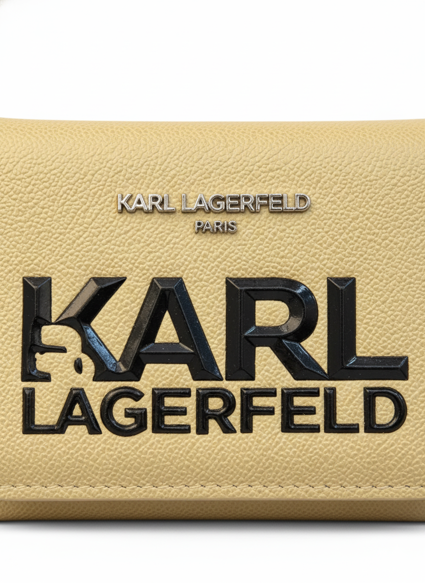 Karl Lagerfeld K/Block Logo Flap Wallet