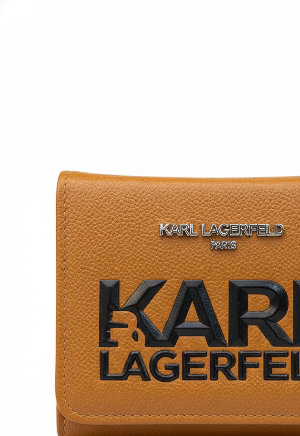 Karl Lagerfeld K/Block Logo Flap Wallet