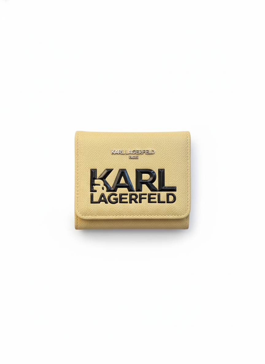 Karl Lagerfeld K/Block Logo Flap Wallet