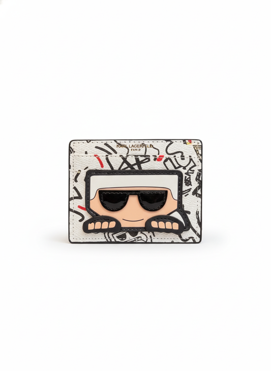 Karl Lagerfeld K/Ikonik Graffiti Card Holder