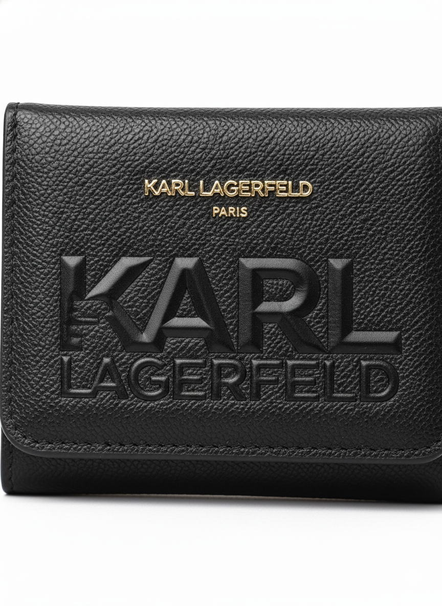Karl Lagerfeld K/Block Logo Flap Wallet