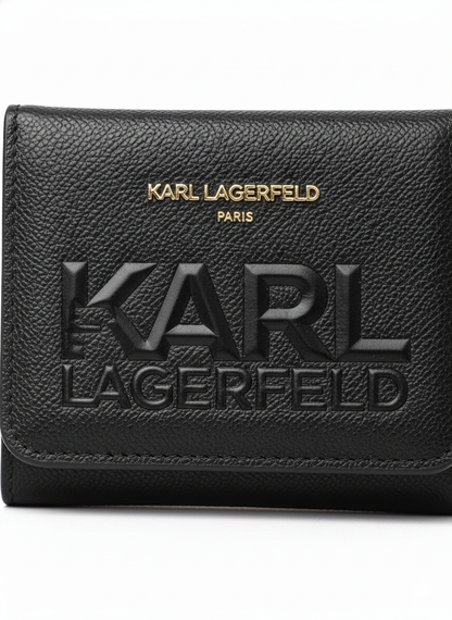 Karl Lagerfeld K/Block Logo Flap Wallet