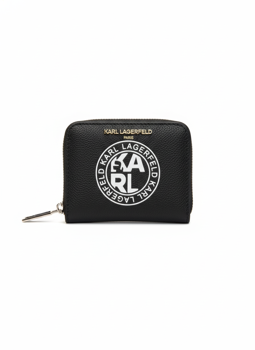 Karl Lagerfeld Circle Logo Zip Wallet