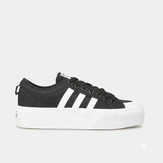 Adidas Women's Nizza Platform Shoe - Black/White (Mirror Original)