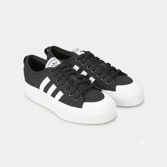 Adidas Women's Nizza Platform Shoe - Black/White (Mirror Original)