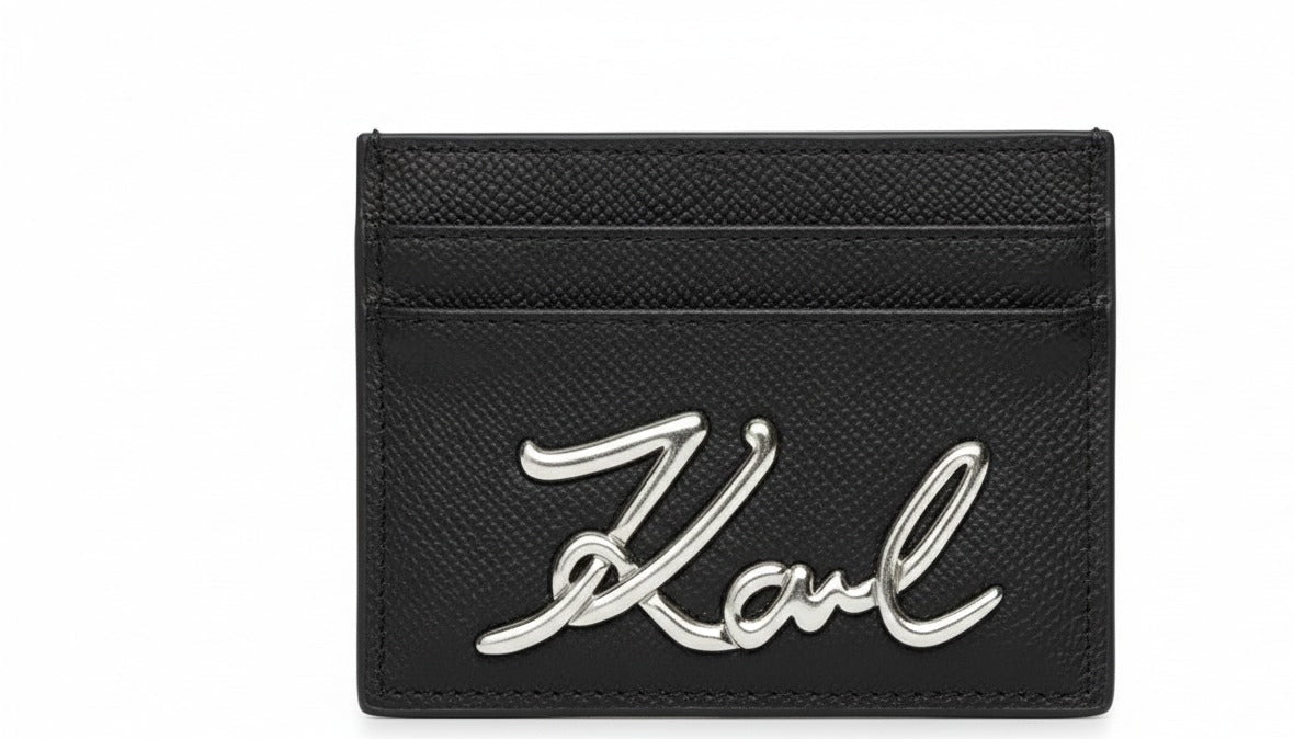 Karl Lagerfeld Paris Cardholder – Metallic Script Edition