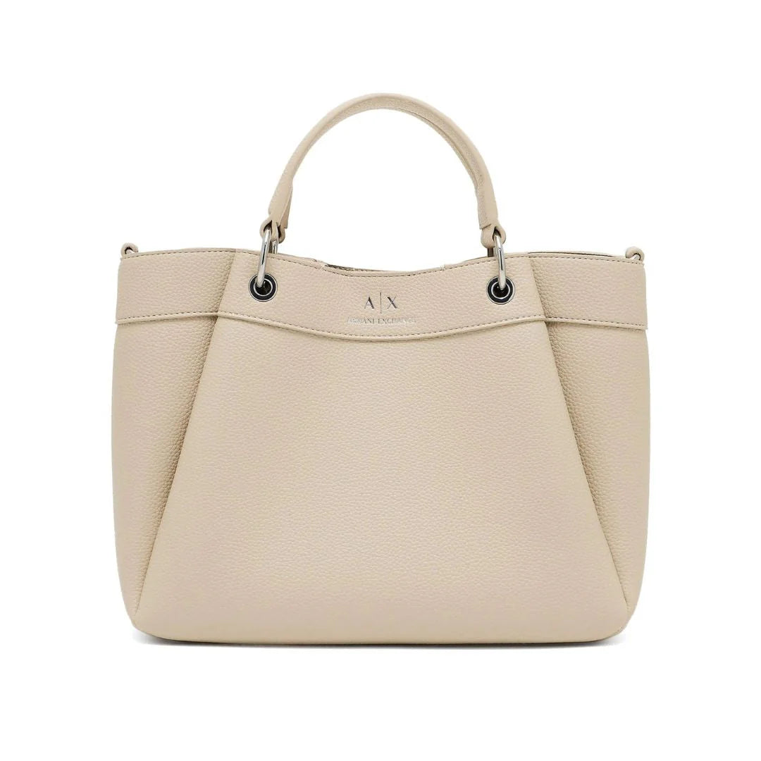Armani Exchange Medium Top Handle Tote Bag Women - Beige