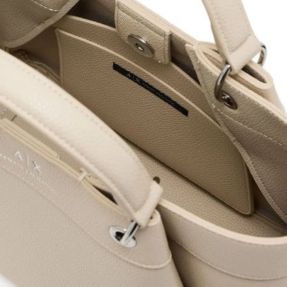 Armani Exchange Medium Top Handle Tote Bag Women - Beige