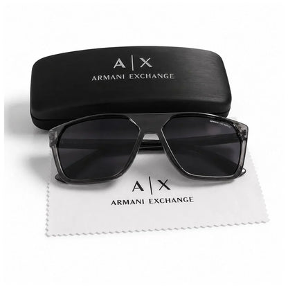 Armani Exchange Rectangula Frame Sunglasses Unisex - BLK