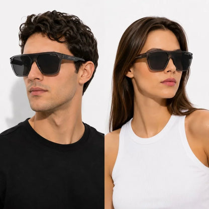 Armani Exchange Rectangula Frame Sunglasses Unisex - BLK