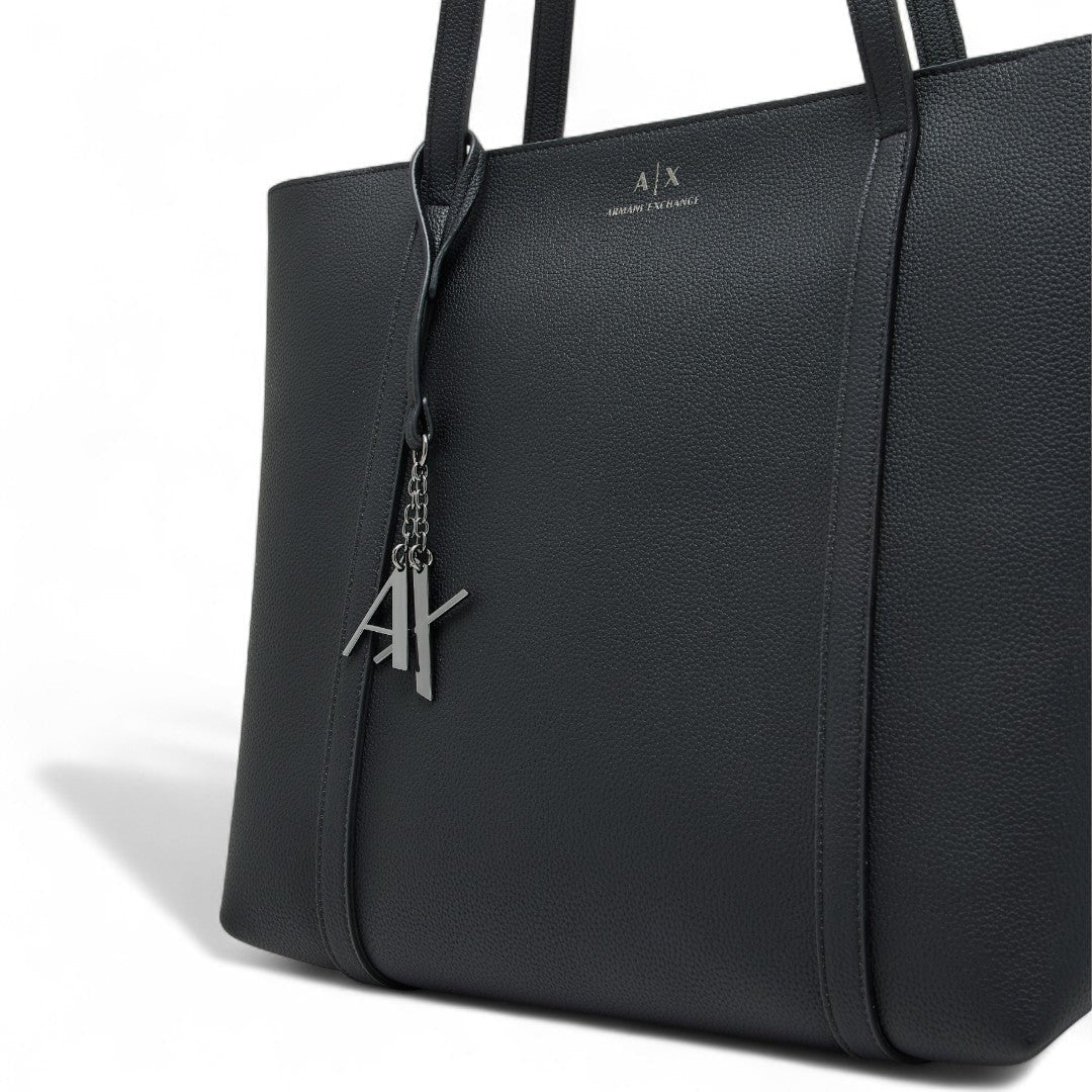Armani Exchange Shoppers Top Handle Tote Bag - Black