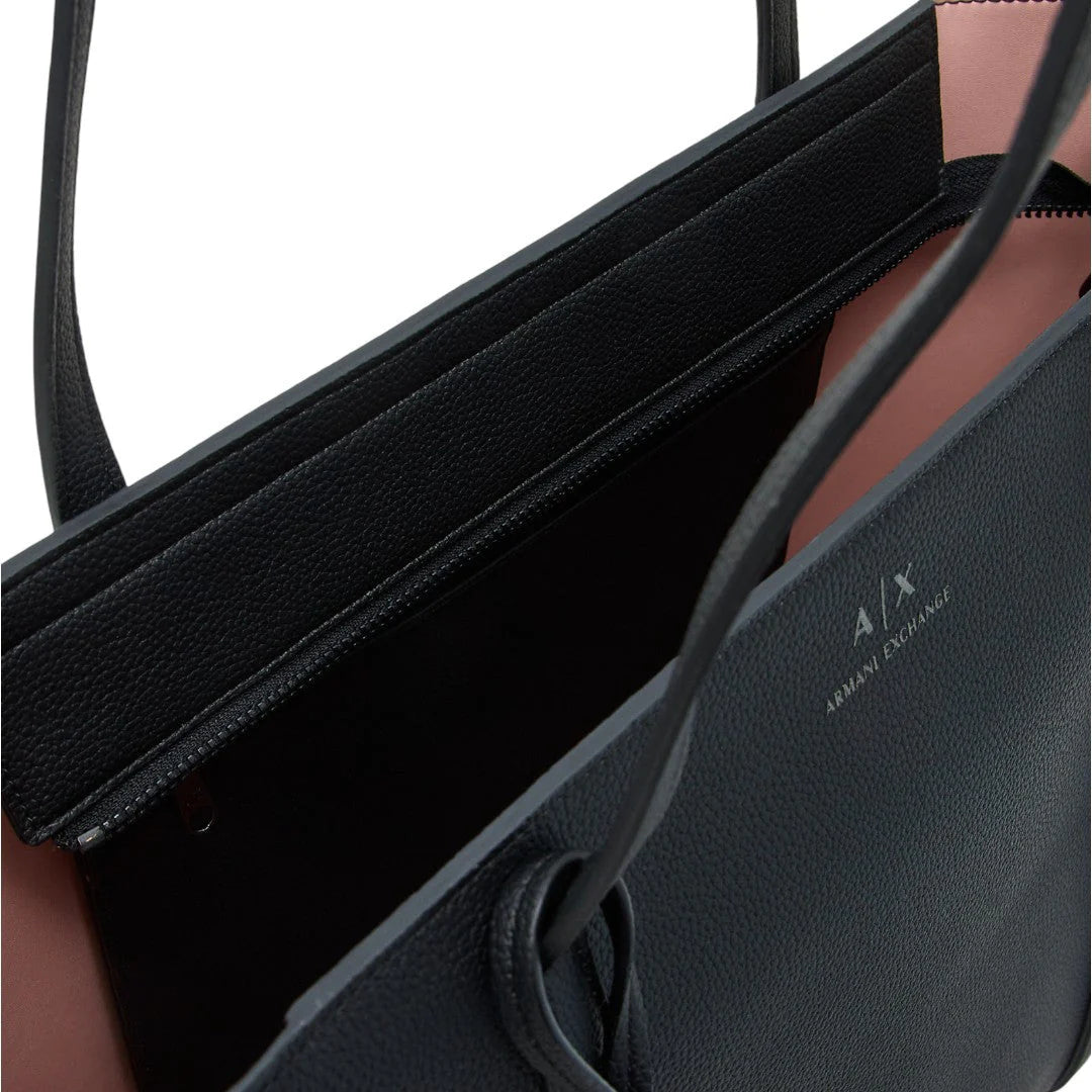 Armani Exchange Shoppers Top Handle Tote Bag - Black