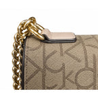 Calvin Klein Monogram Shoulder Bag Beige detail