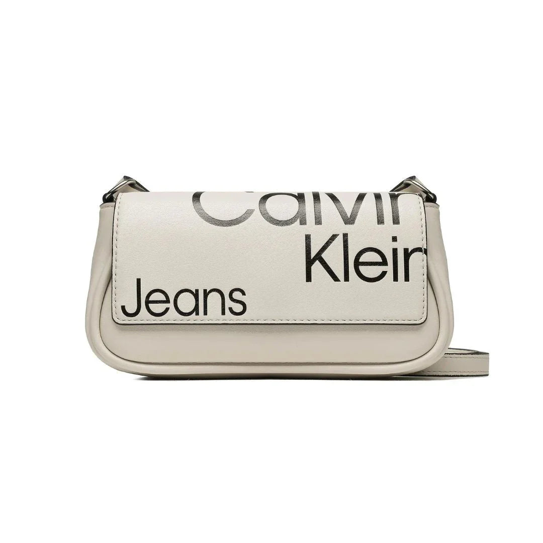 Calvin Klein Jeans Handbag Sleek Flap Conv Sb20 Aop K60K610062-CRM