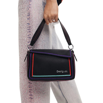 Desigual Multilineal with zipper handbag Women - BLK