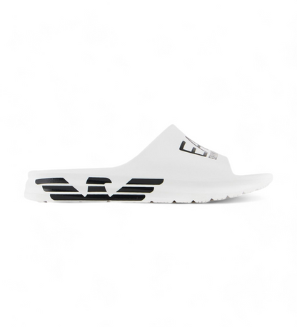 EA7 Emporio Armani Crusher Distance slides with oversized logo - White