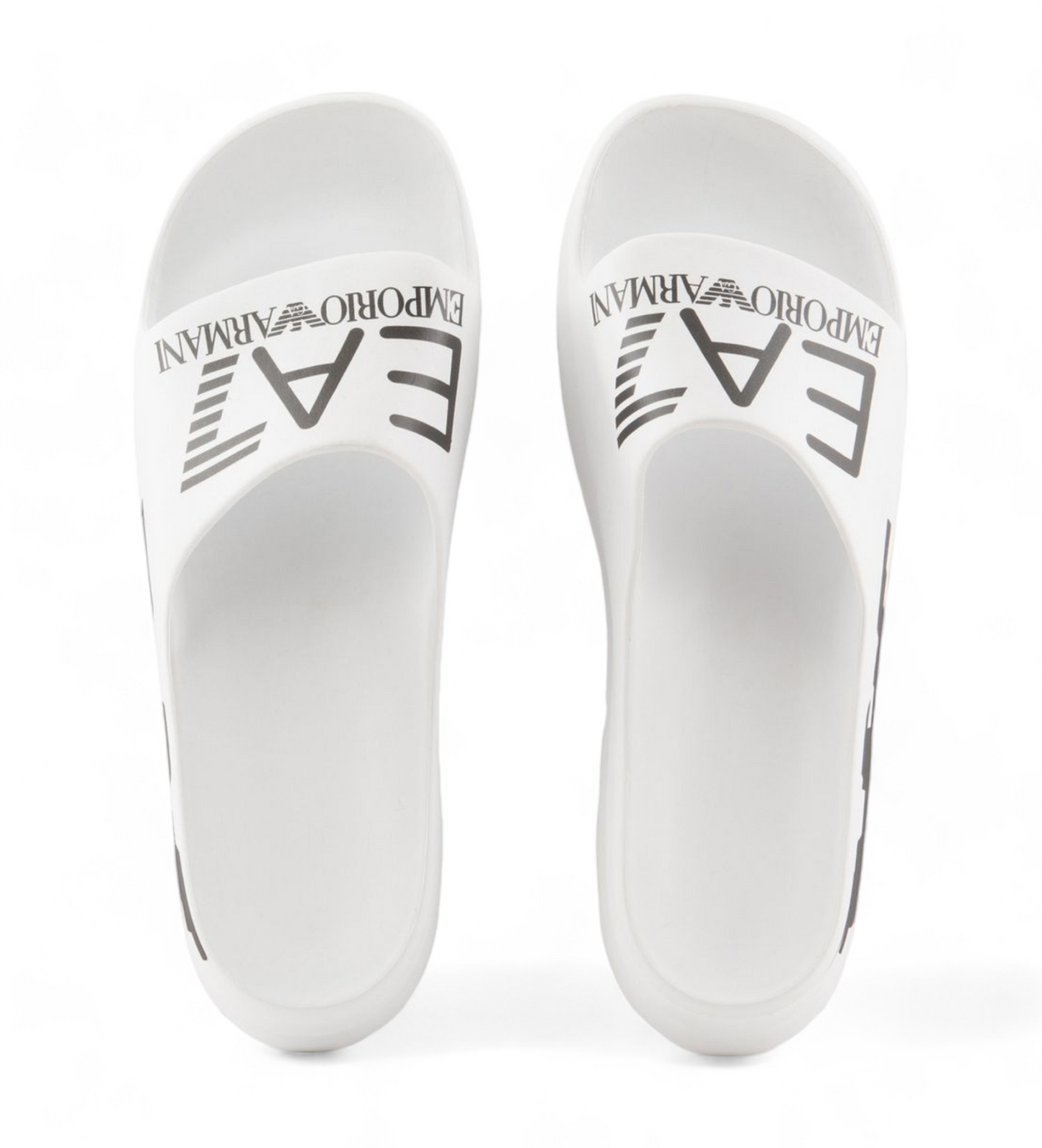 EA7 Emporio Armani Crusher Distance slides with oversized logo - White