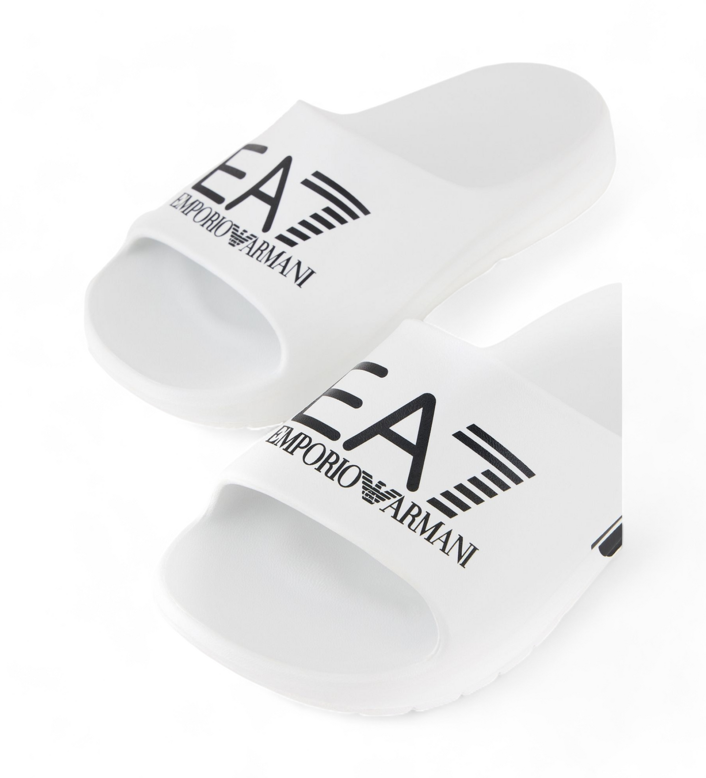 EA7 Emporio Armani Crusher Distance slides with oversized logo - White