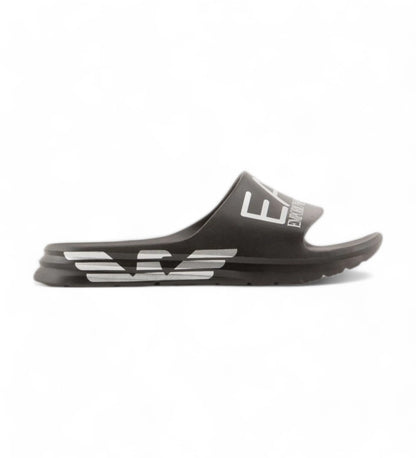 EA7 Emporio Armani Crusher Distance slides with oversized logo - Black