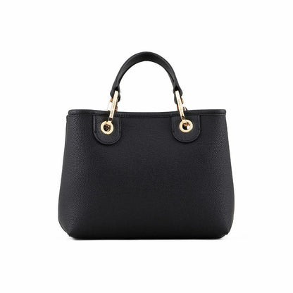 Emporio Armani MyEA Small Shopper Bag with Deer-Print Finish Y3D166 YFO5B-BLK