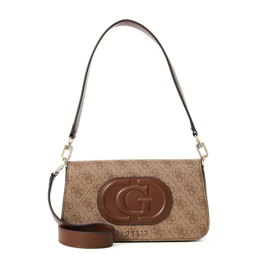 GUESS Eco Mietta Flap Shoulder Bag - Beige