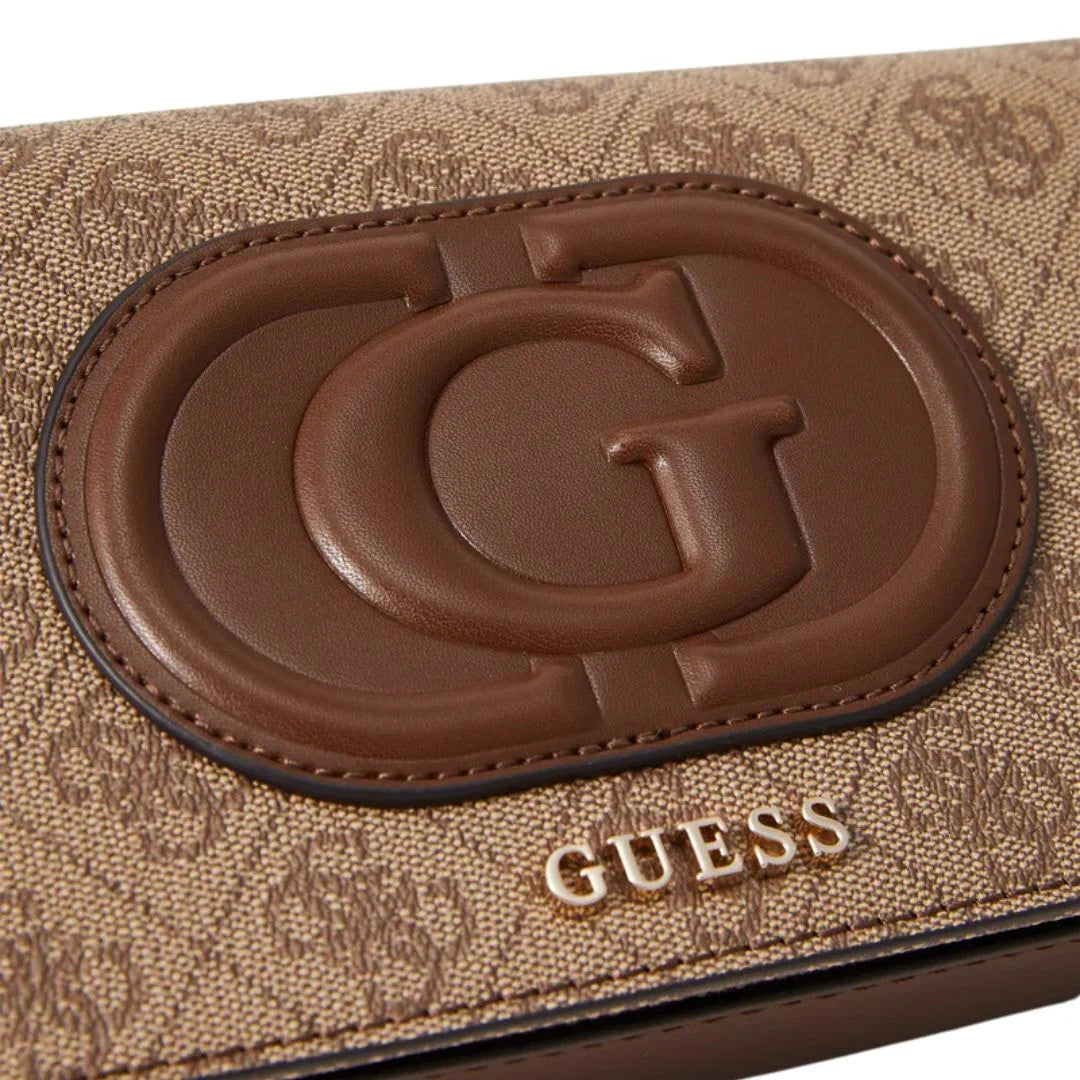 GUESS Eco Mietta Flap Shoulder Bag - Beige