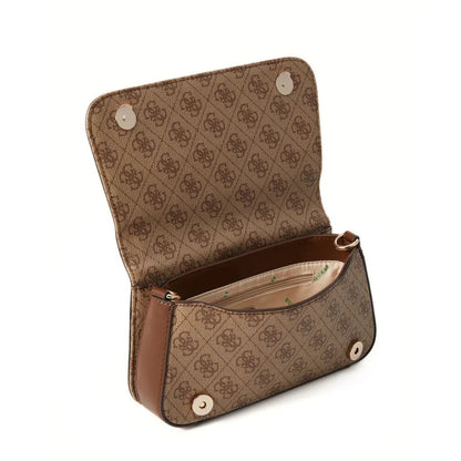 GUESS Eco Mietta Flap Shoulder Bag - Beige