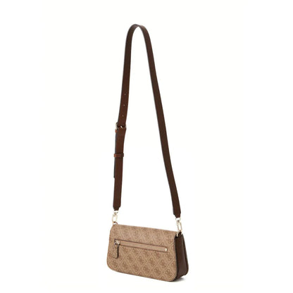 GUESS Eco Mietta Flap Shoulder Bag - Beige